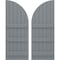 Ekena Millwork Americraft 6-Board (3 Batten) Wood Joined Board-n-Batten Shutters w/ Arch Top, ARW401BQ621X77CHH, PR ARW401BQ621X77CHH - alternate 1